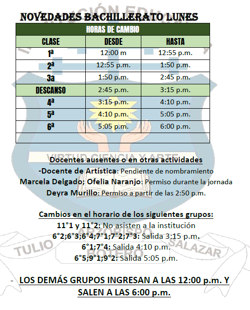 Horarios